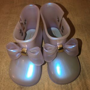 Mini Melissa Lavander Iridescent Boots